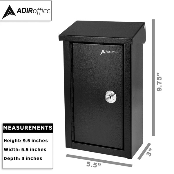 AdirOffice Outdoor Large Key Drop Box & Reviews Wayfair